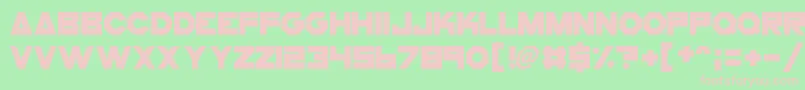 CogsAndBolts Font – Pink Fonts on Green Background