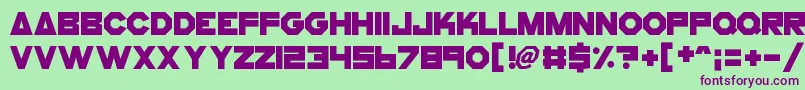 CogsAndBolts Font – Purple Fonts on Green Background
