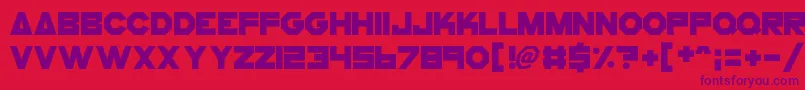 CogsAndBolts Font – Purple Fonts on Red Background