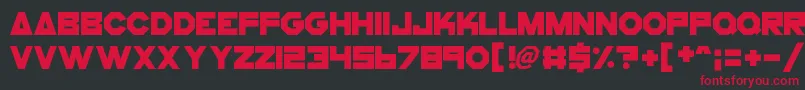 CogsAndBolts Font – Red Fonts on Black Background