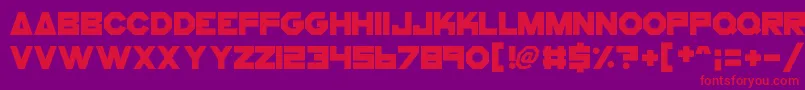 CogsAndBolts Font – Red Fonts on Purple Background