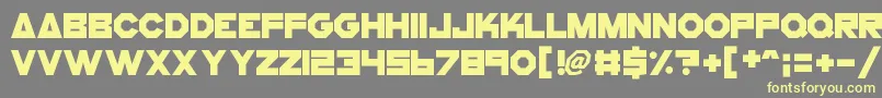 CogsAndBolts Font – Yellow Fonts on Gray Background
