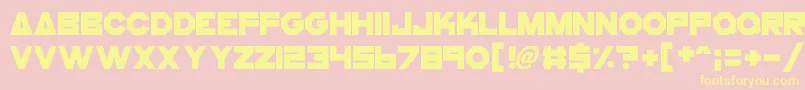 CogsAndBolts Font – Yellow Fonts on Pink Background