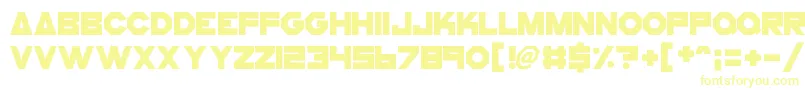 CogsAndBolts Font – Yellow Fonts on White Background