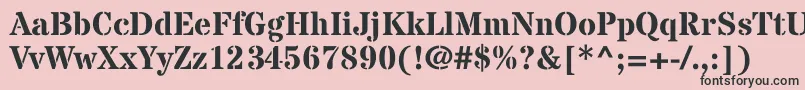 StardosstencilBold Font – Black Fonts on Pink Background