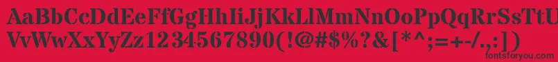 StardosstencilBold Font – Black Fonts on Red Background