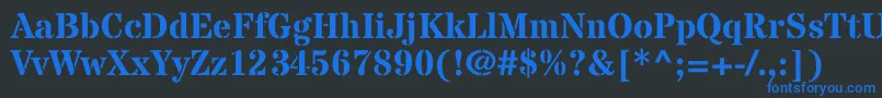 StardosstencilBold Font – Blue Fonts on Black Background