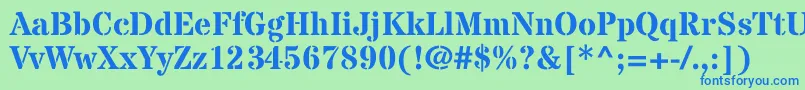 StardosstencilBold Font – Blue Fonts on Green Background
