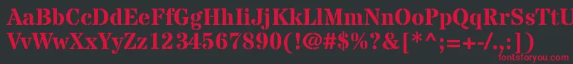 StardosstencilBold Font – Red Fonts on Black Background