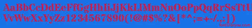 StardosstencilBold Font – Red Fonts on Blue Background