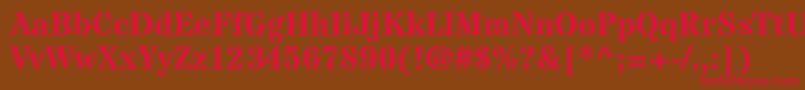 StardosstencilBold Font – Red Fonts on Brown Background