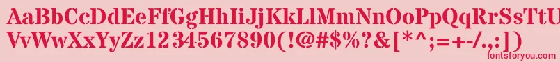 StardosstencilBold Font – Red Fonts on Pink Background