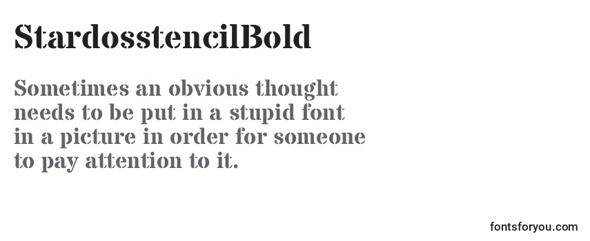 Review of the StardosstencilBold Font