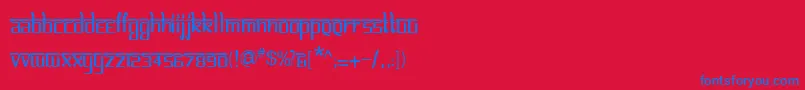 フォントBitlinglipikaRegular – 赤い背景に青い文字