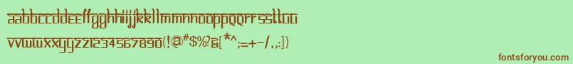 BitlinglipikaRegular Font – Brown Fonts on Green Background