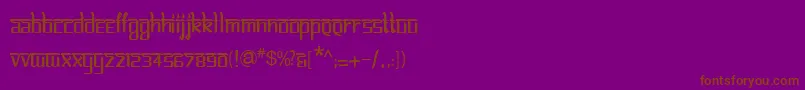 フォントBitlinglipikaRegular – 紫色の背景に茶色のフォント