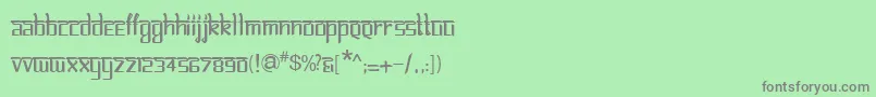 Weitere Informationen zur BitlinglipikaRegular-Schriftart BitlinglipikaRegular-Schriftart – Graue Schriften auf grünem Hintergrund