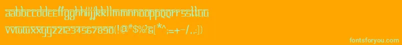 BitlinglipikaRegular-Schriftart – Grüne Schriften auf orangefarbenem Hintergrund