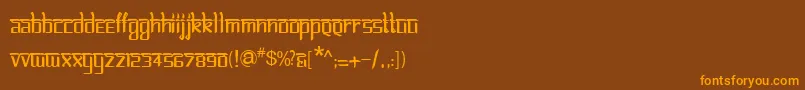 BitlinglipikaRegular-Schriftart – Orangefarbene Schriften auf braunem Hintergrund