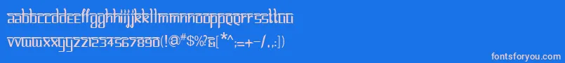 フォントBitlinglipikaRegular – ピンクの文字、青い背景