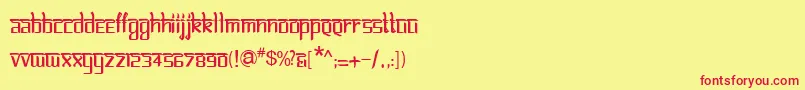 Шрифт BitlinglipikaRegular – красные шрифты на жёлтом фоне