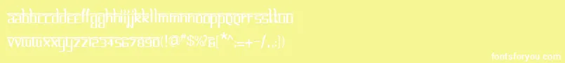フォントBitlinglipikaRegular – 黄色い背景に白い文字