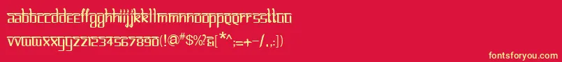 BitlinglipikaRegular Font – Yellow Fonts on Red Background
