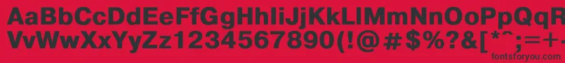 Helvdlbd Font – Black Fonts on Red Background