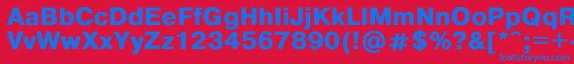 Helvdlbd Font – Blue Fonts on Red Background