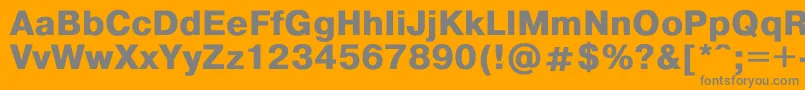 Helvdlbd Font – Gray Fonts on Orange Background