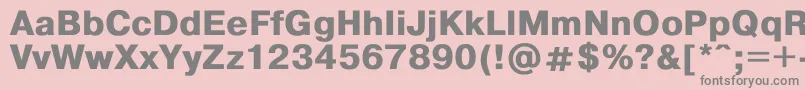 Helvdlbd Font – Gray Fonts on Pink Background