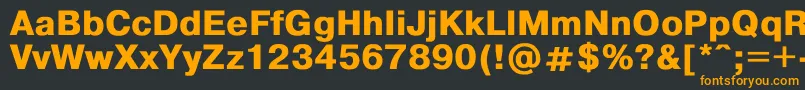 Helvdlbd Font – Orange Fonts on Black Background