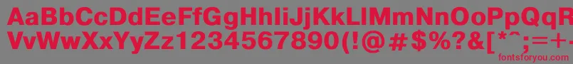 Helvdlbd Font – Red Fonts on Gray Background