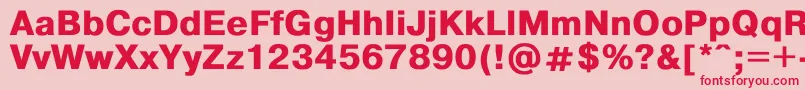 Helvdlbd Font – Red Fonts on Pink Background