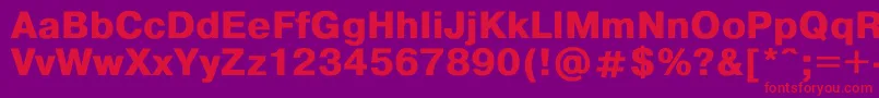 Helvdlbd Font – Red Fonts on Purple Background