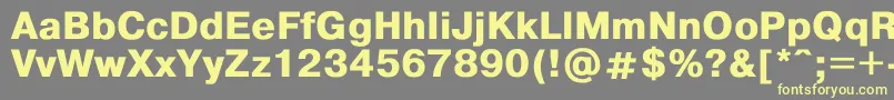 Helvdlbd Font – Yellow Fonts on Gray Background