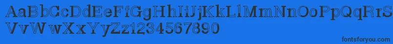 Шрифт Basveticafontlab – чёрные шрифты на синем фоне
