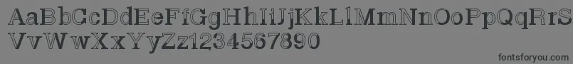 Basveticafontlab-Schriftart – Schwarze Schriften auf grauem Hintergrund