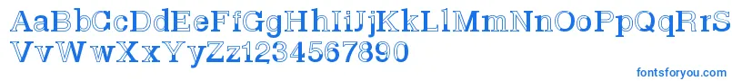 Шрифт Basveticafontlab – синие шрифты на белом фоне