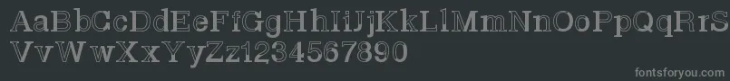 Basveticafontlab-fontti – harmaat kirjasimet mustalla taustalla