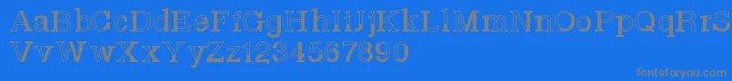 Basveticafontlab-Schriftart – Graue Schriften auf blauem Hintergrund