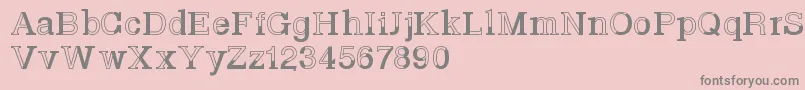 フォントBasveticafontlab – ピンクの背景に灰色の文字
