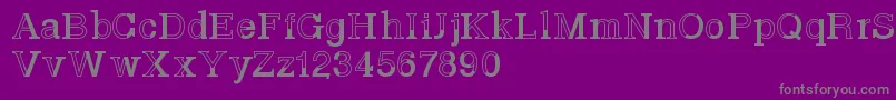 Basveticafontlab-fontti – harmaat kirjasimet violetilla taustalla