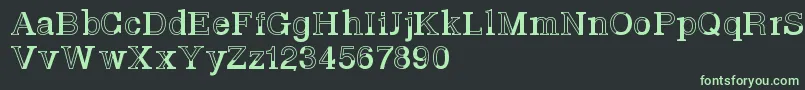 Basveticafontlab-fontti – vihreät fontit mustalla taustalla