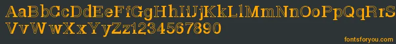 フォントBasveticafontlab – 黒い背景にオレンジの文字