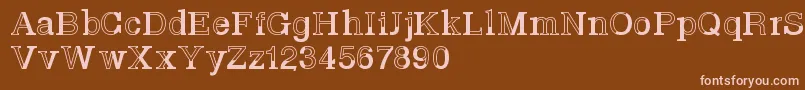 Шрифт Basveticafontlab – розовые шрифты на коричневом фоне