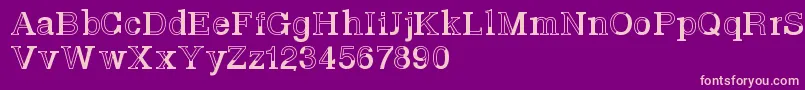 フォントBasveticafontlab – 紫の背景にピンクのフォント