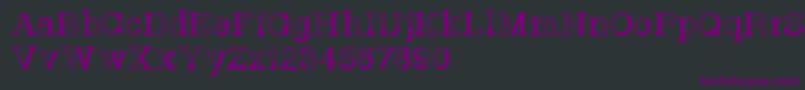 Basveticafontlab-fontti – violetit fontit mustalla taustalla