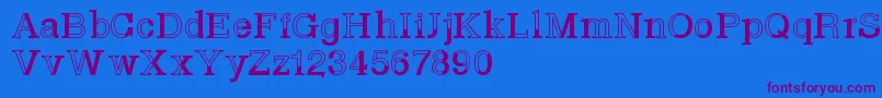 Шрифт Basveticafontlab – фиолетовые шрифты на синем фоне
