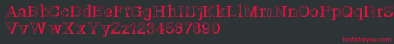 Шрифт Basveticafontlab – красные шрифты на чёрном фоне